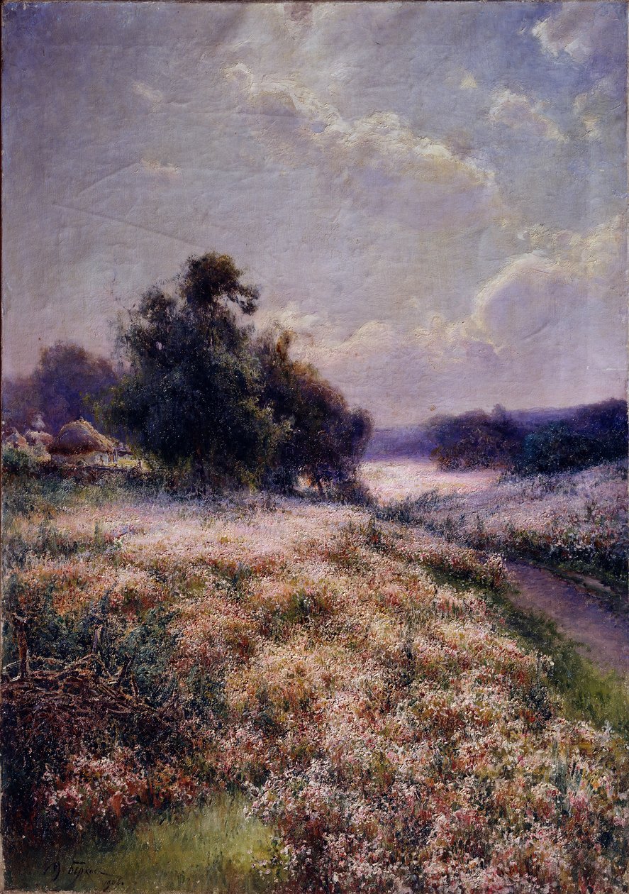 Bloeiende Weide, 1906 door Mikhail Andreyevich Berkos