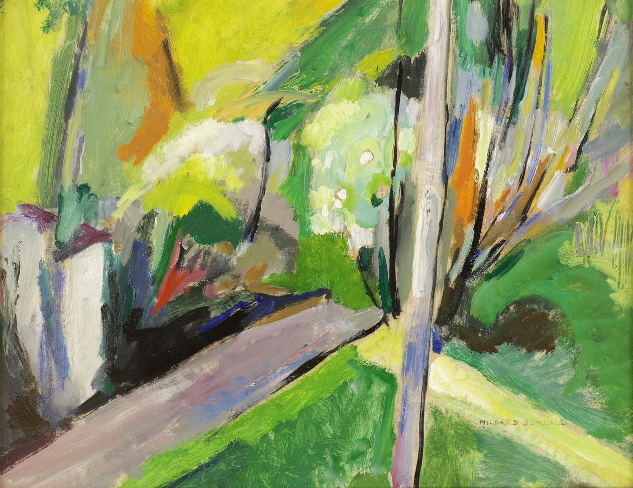 Het landpad, c.1935 door Mildred Bendall