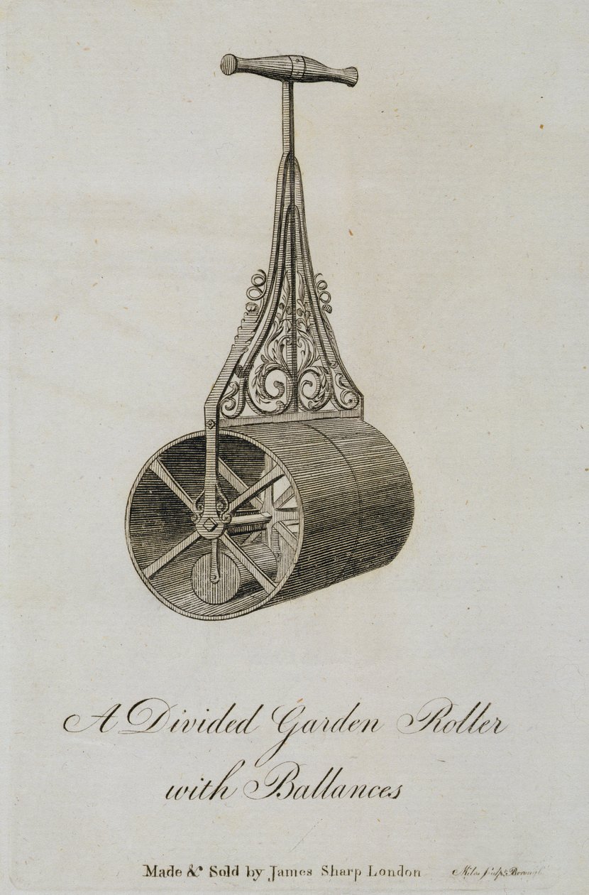 Tuinwals met gedeelde trommel en balansen, 1773 door Miles