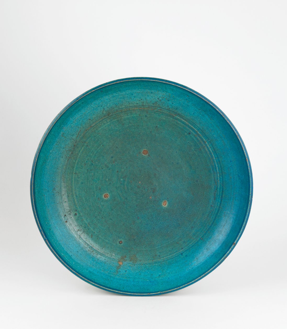 Schaal (steenwerk met turquoise glazuur) door Ming Dynasty Chinese School