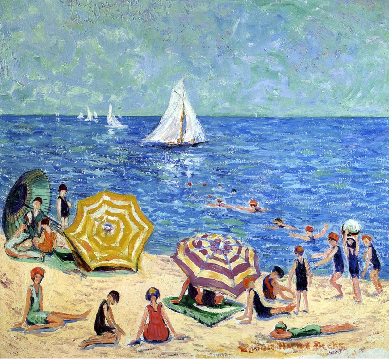 Eik Strand, ca. 1914 door Minnie Harms Neebe