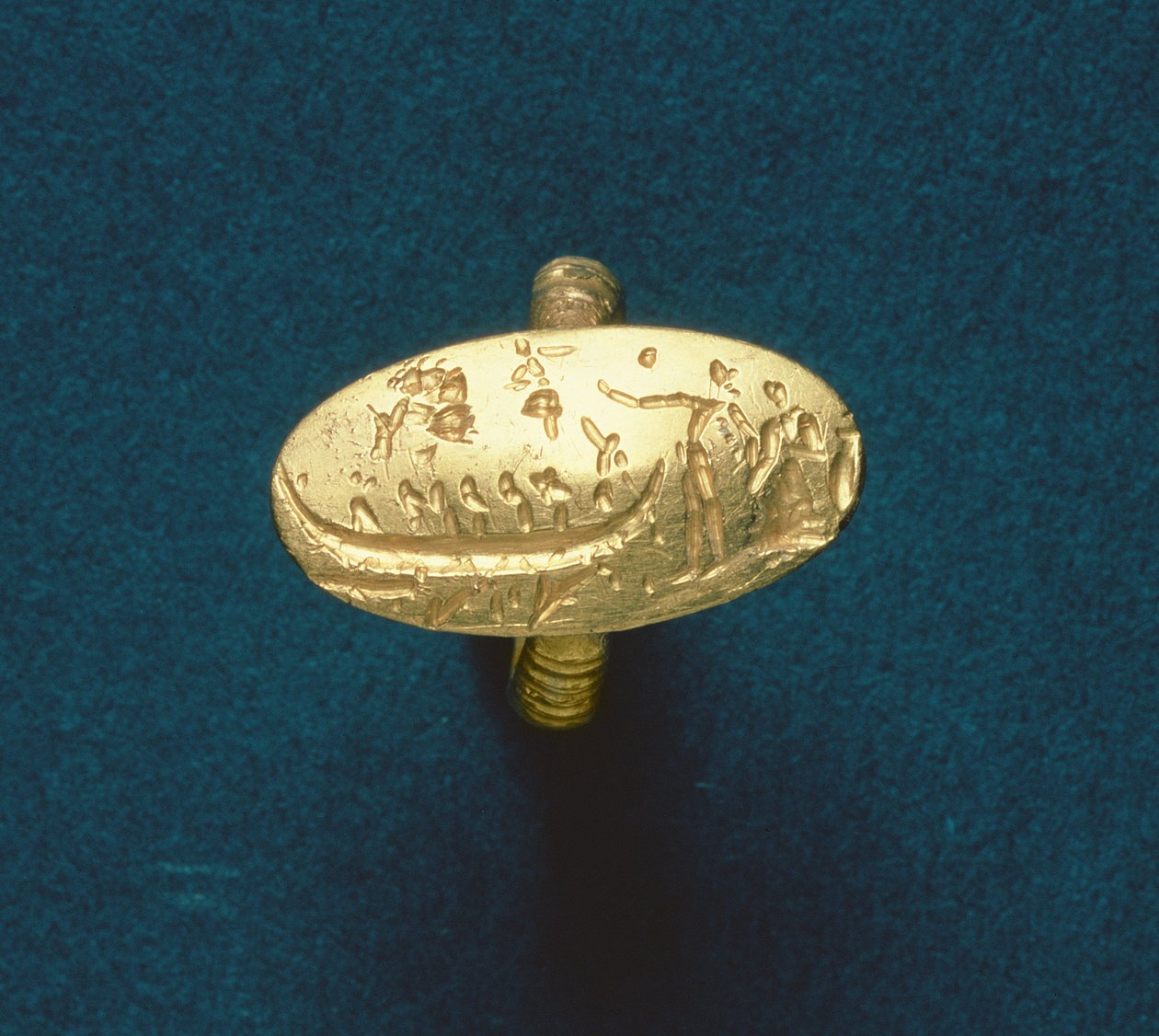 Zegelring, late Minoïsche periode, c.1500 v.Chr. door Minoan