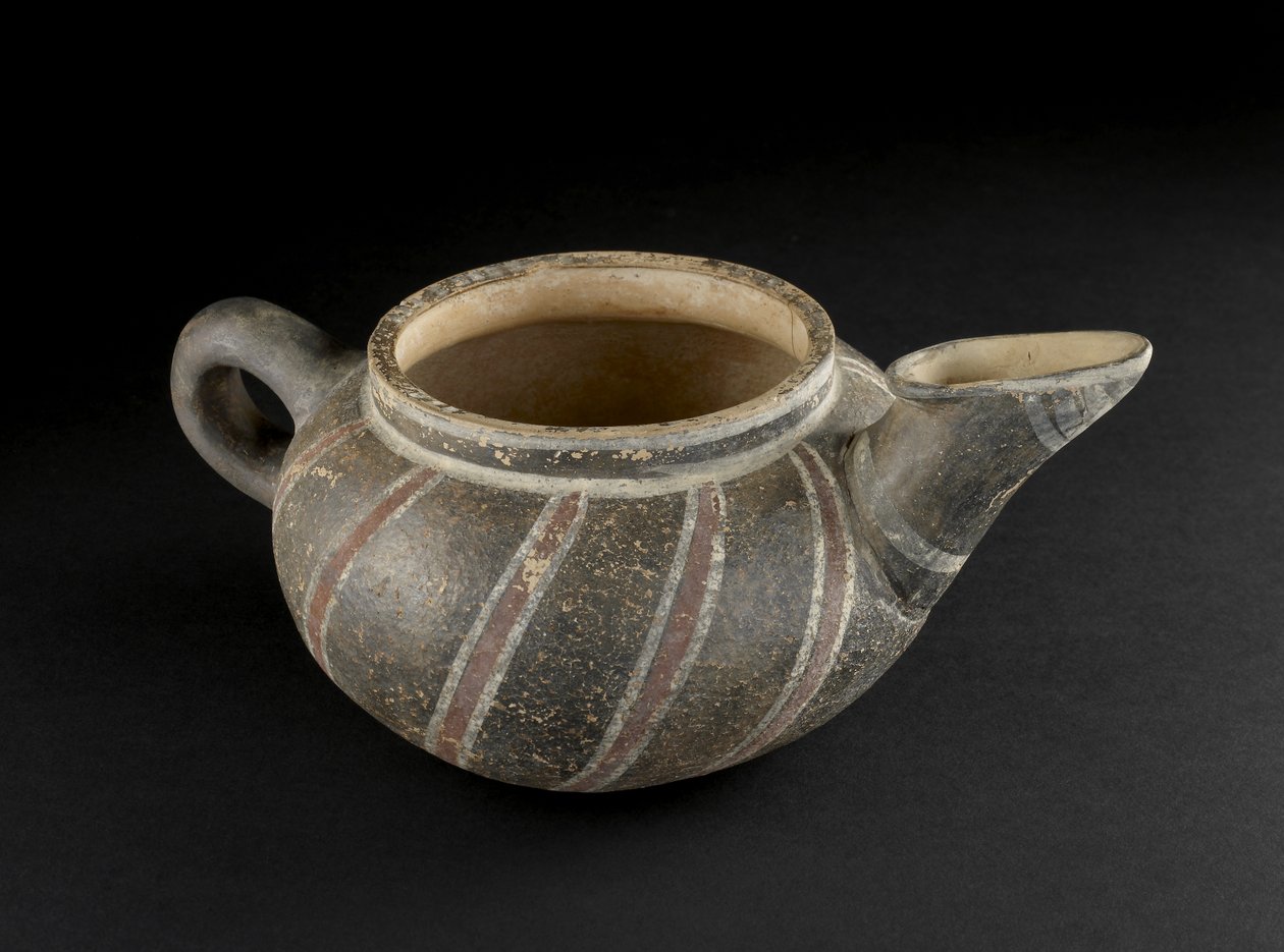 Vaas met tuit, Knossos, Kreta, ca. 1500 v.Chr. (beschilderd aardewerk) door Minoan