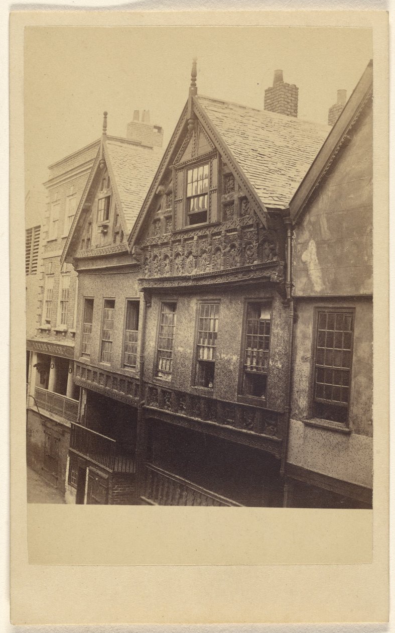 Chester. [zicht op gebouwen]. door Minshull and Hughes