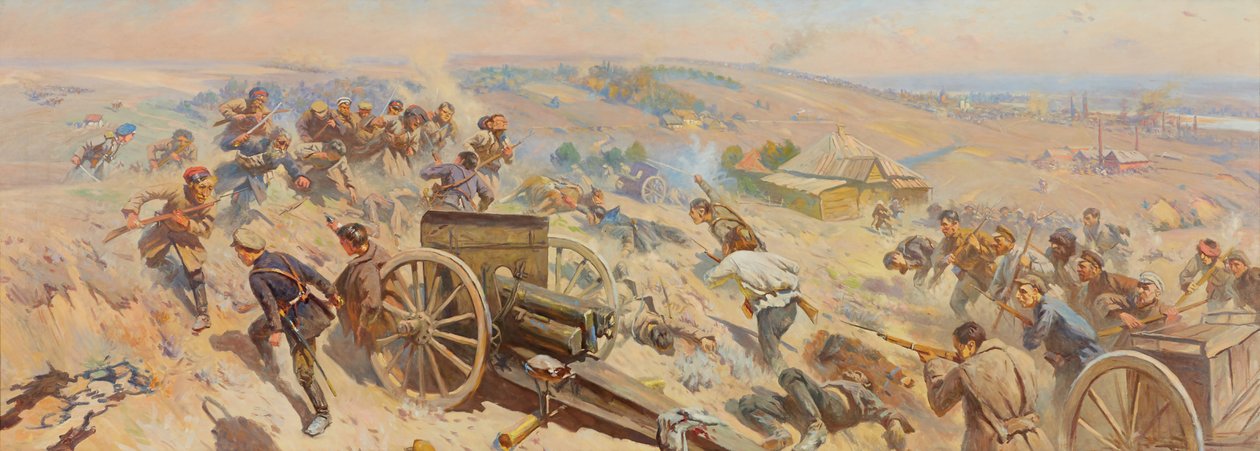 Verdediging van Tsaritsyn door Mitrofan Borisovich Grekov