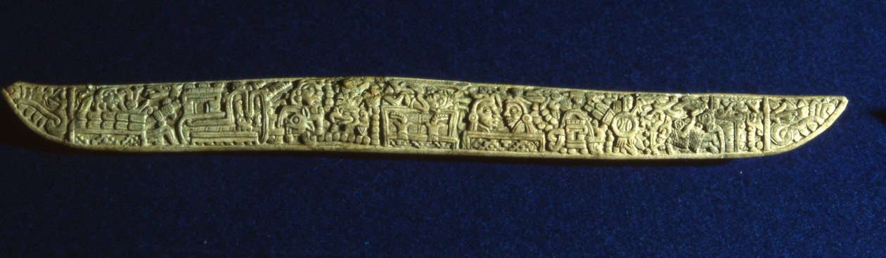 Gesneden Jaguar bot, uit Graf 7, Monte Alban, Oaxaca, Post Klassieke periode door Mixtec