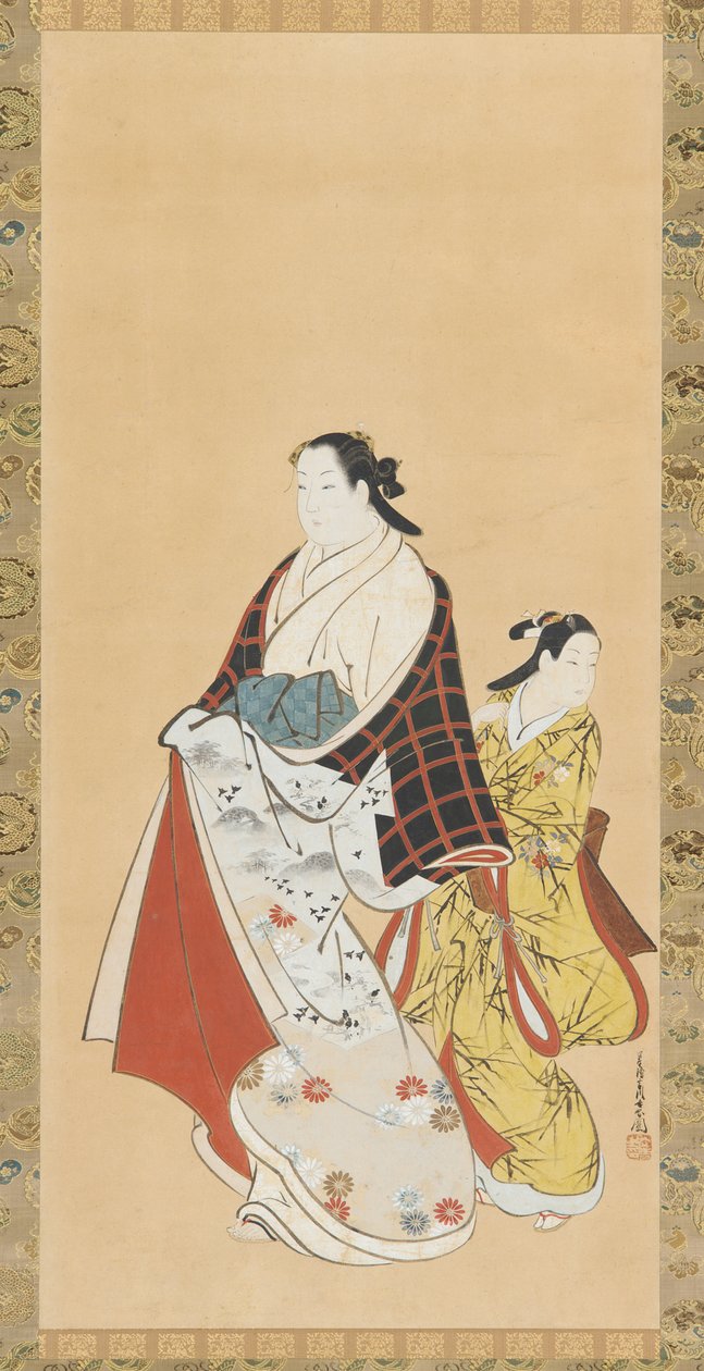 Yujo en haar understudy kamuro door Miyagawa Chōshun
