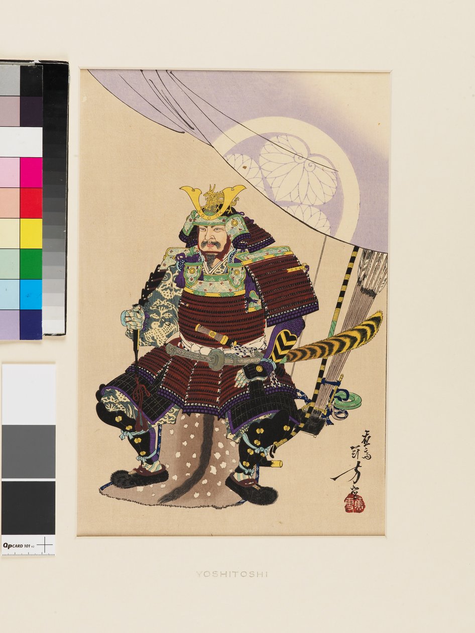 Tokugawa Ieyasu, eind 19e-begin 20e eeuw (houtsnede) door Mizuno Toshikata