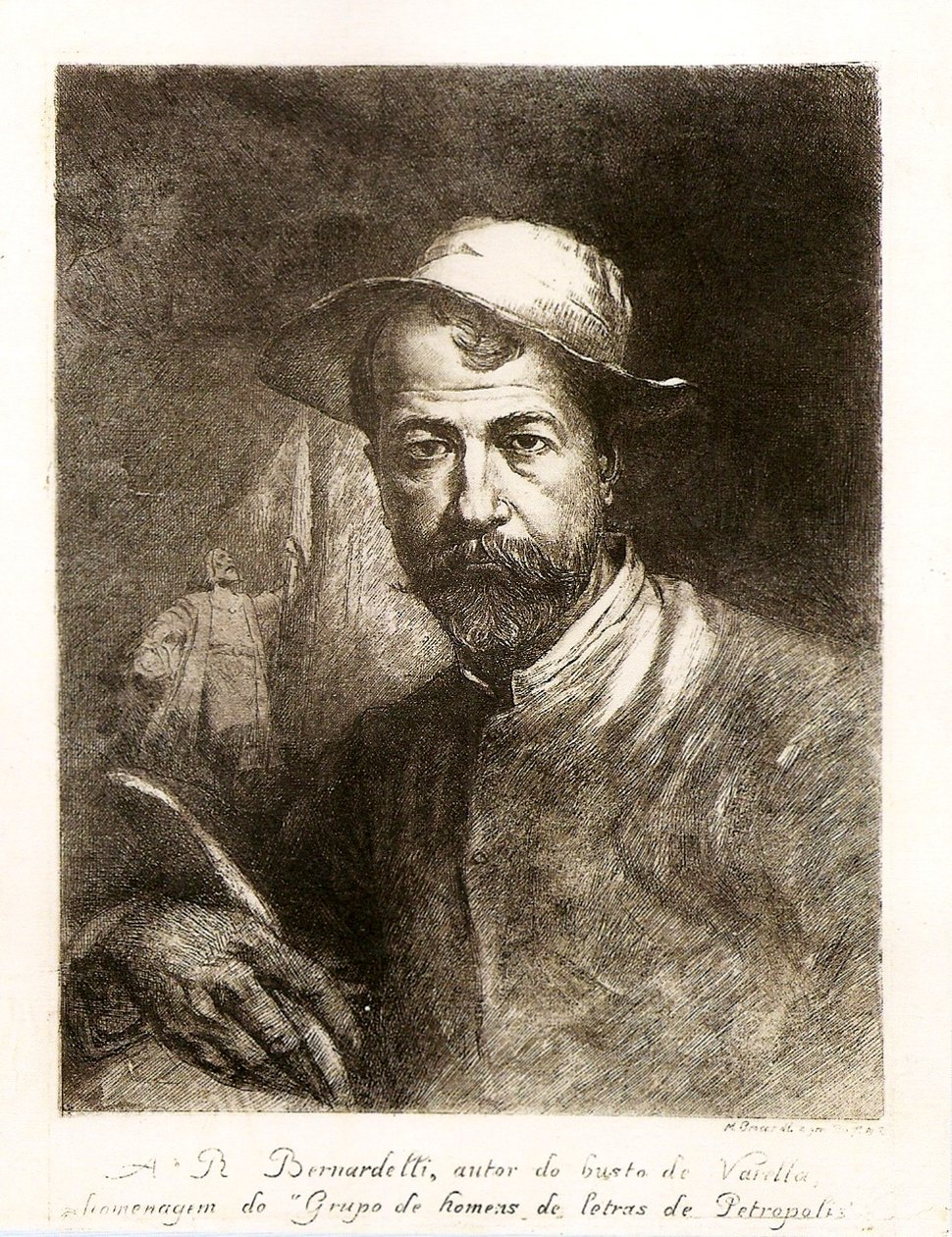 Portret van Rodolpho Bernardelli door Modesto Brocos
