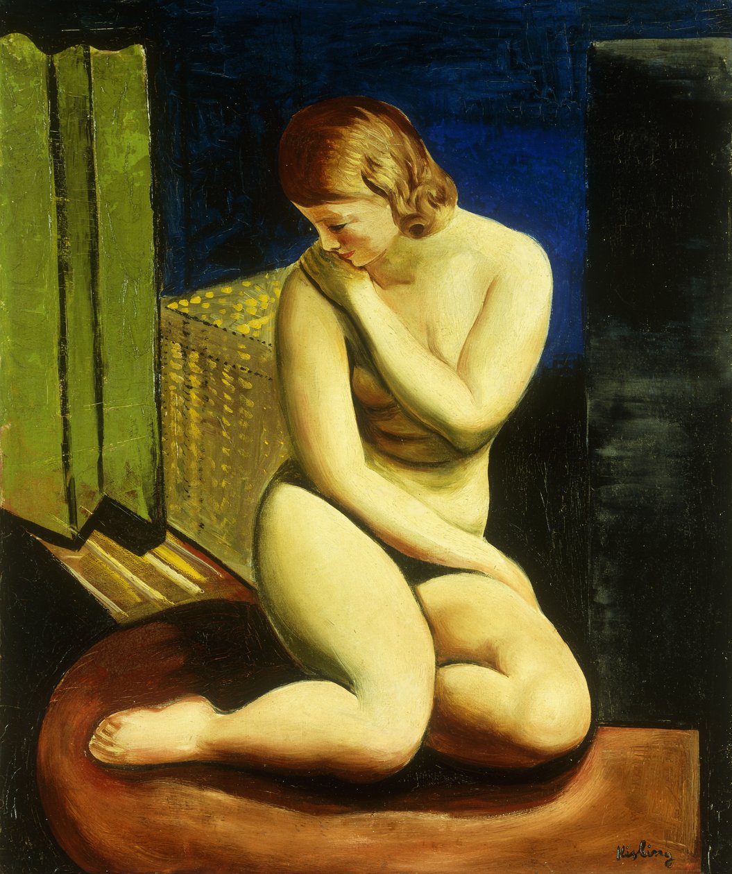 Zittend vrouwelijk naakt; Femme Nue Assise door Moise Kisling