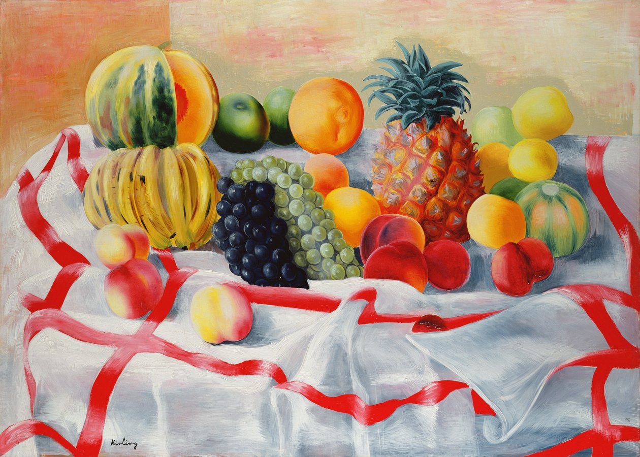 Stilleven met fruit door Moise Kisling