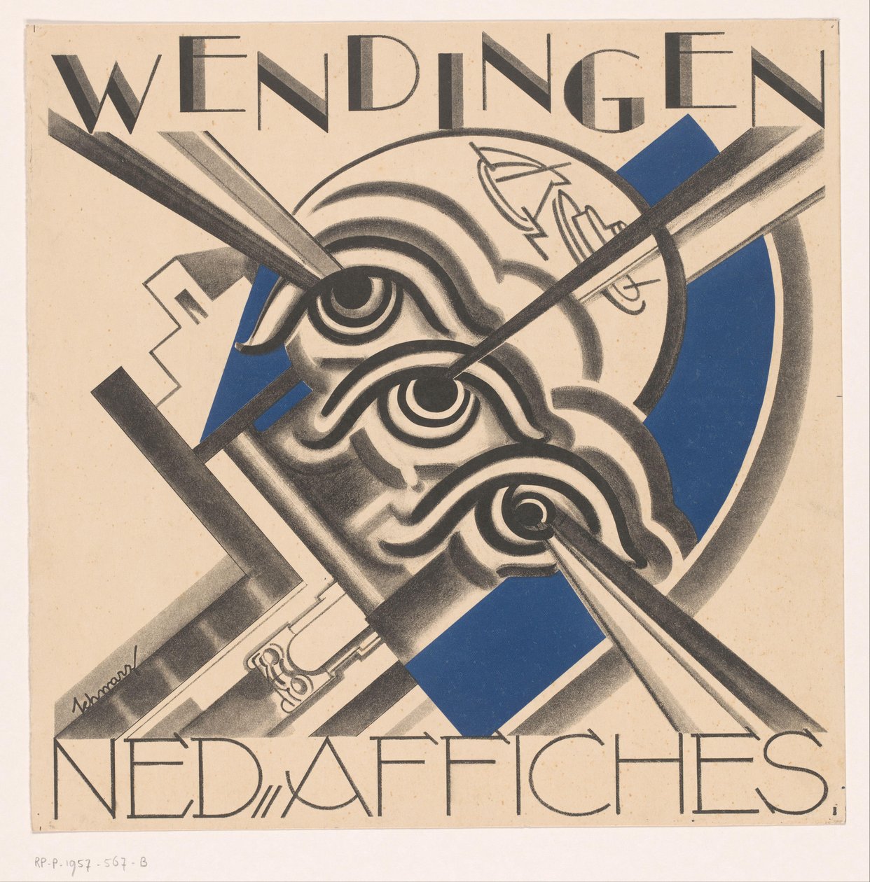 Omslagontwerp voor: Wendingen, 1931 door Mommie Schwarz