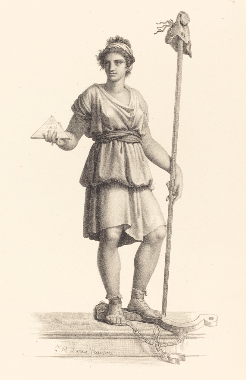 La République Française door Monogrammist G.H. after Pierre Paul Prud