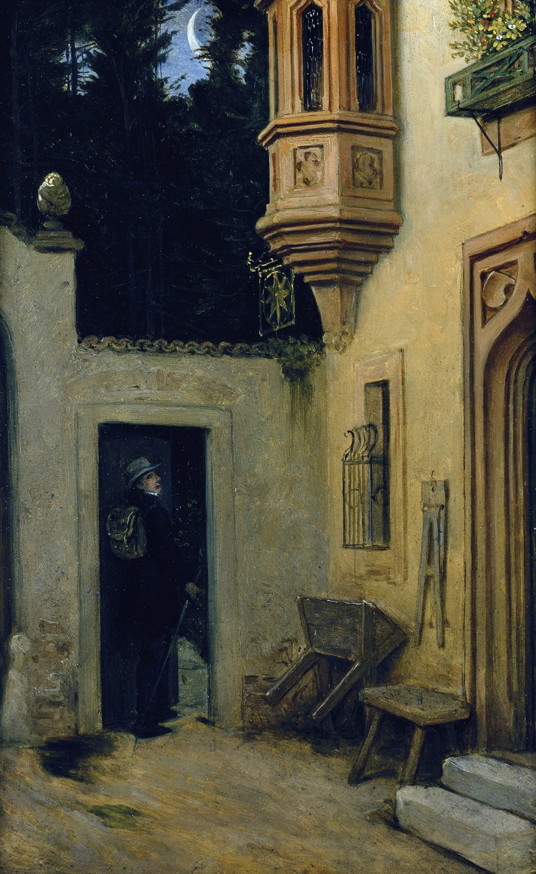 Afscheid in de Ochtendschemer door Moritz Ludwig von Schwind