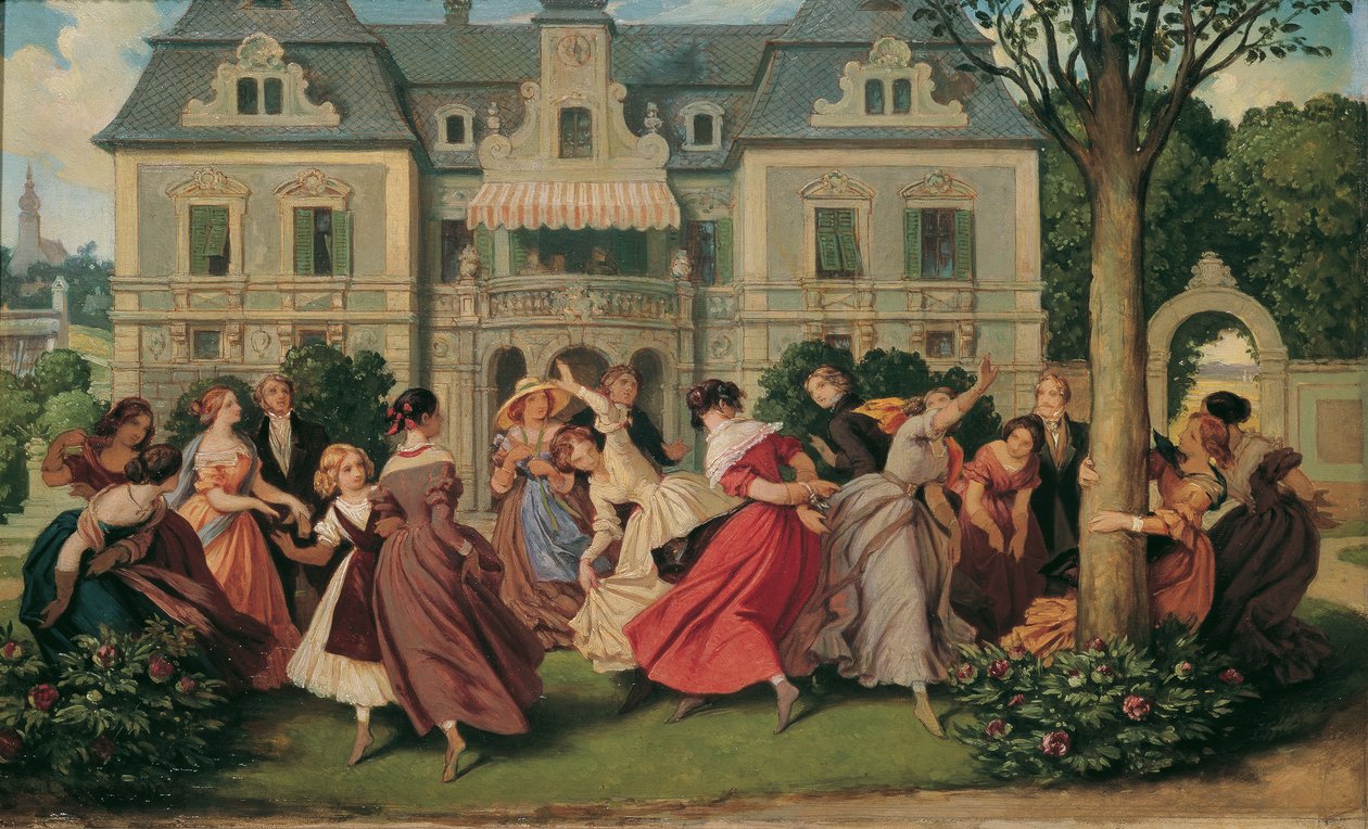 Gezelschapsspel door Moritz Ludwig von Schwind