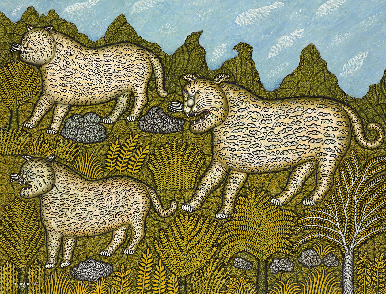 Luipaardfamilie door Morris Hirshfield