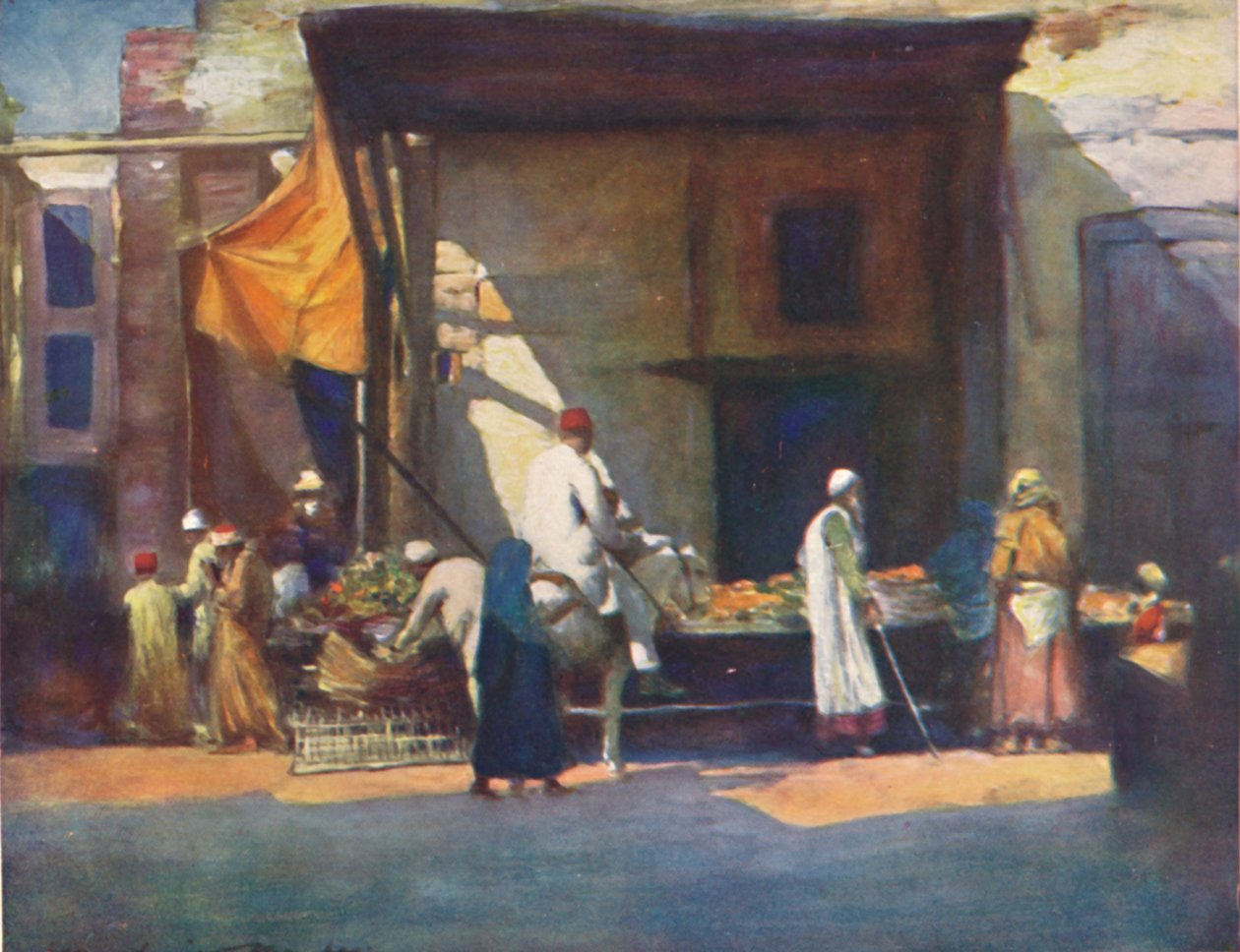 Fruitkraam, 1903 door Mortimer L Menpes