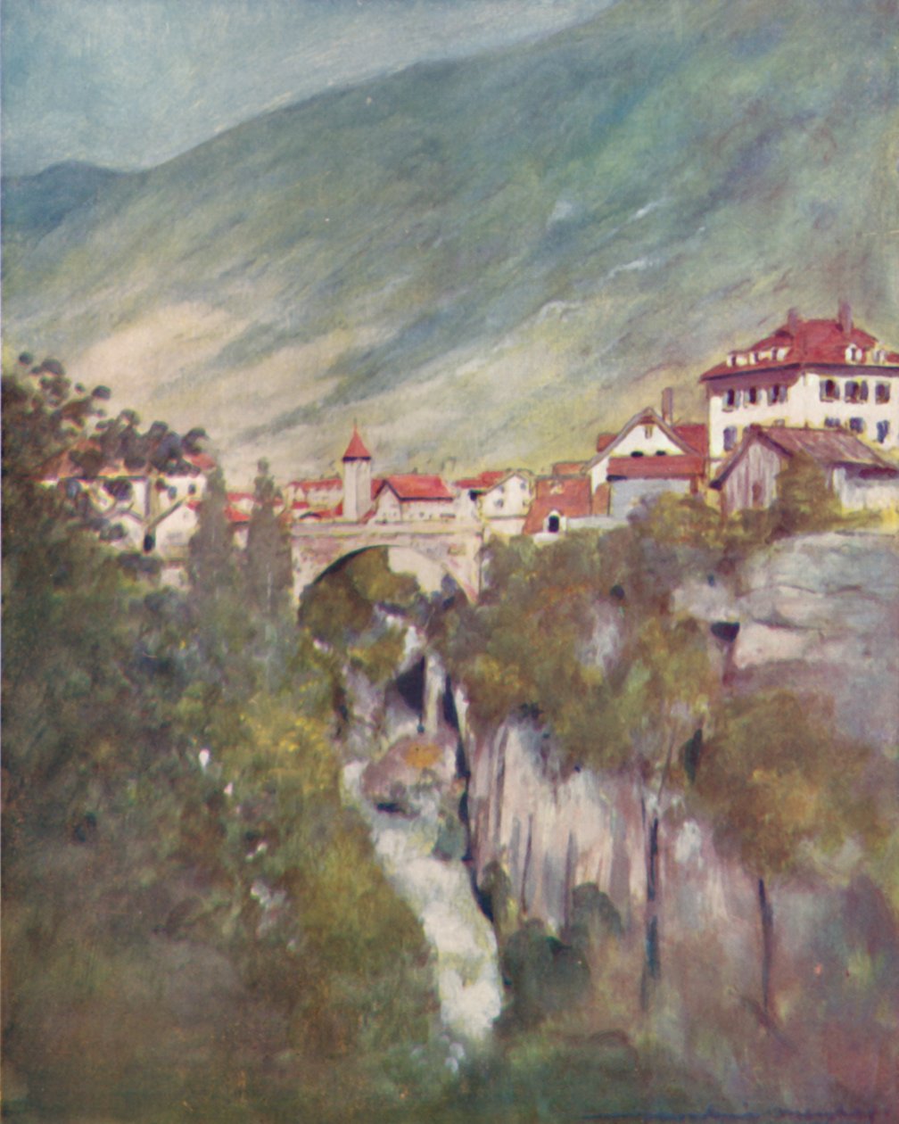 Göschenen, 1903 door Mortimer L Menpes