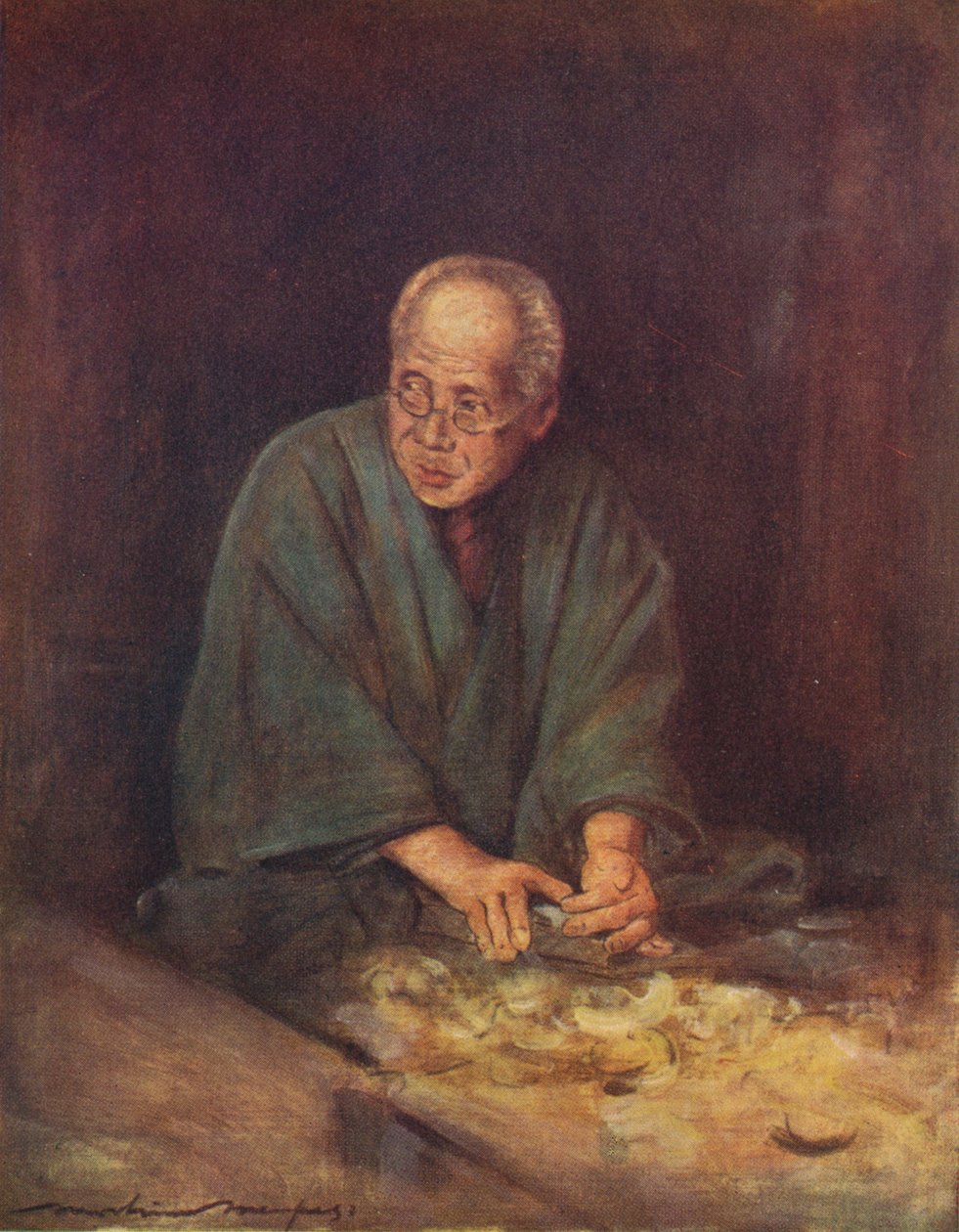 De timmerman door Mortimer L Menpes