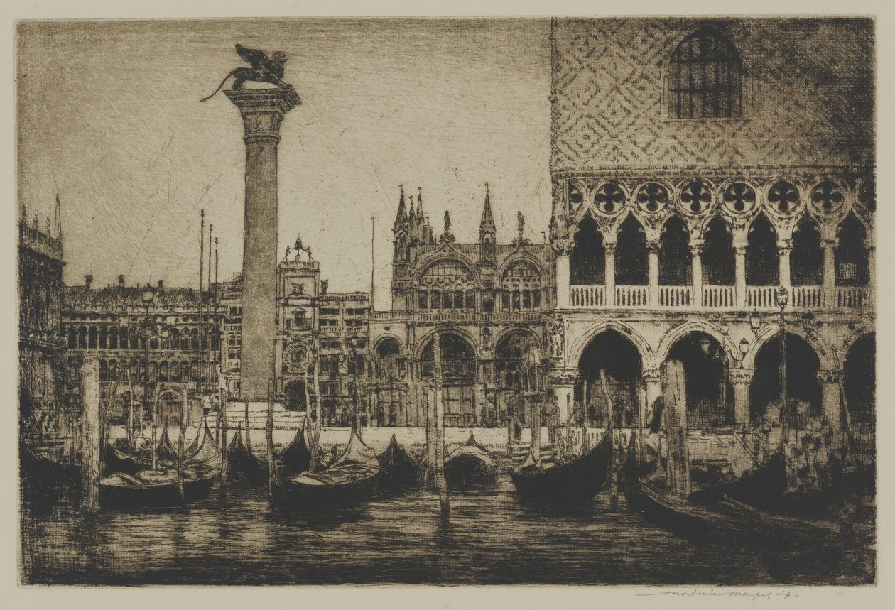 Het Piazza San Marco, Venetië door Mortimer Menpes