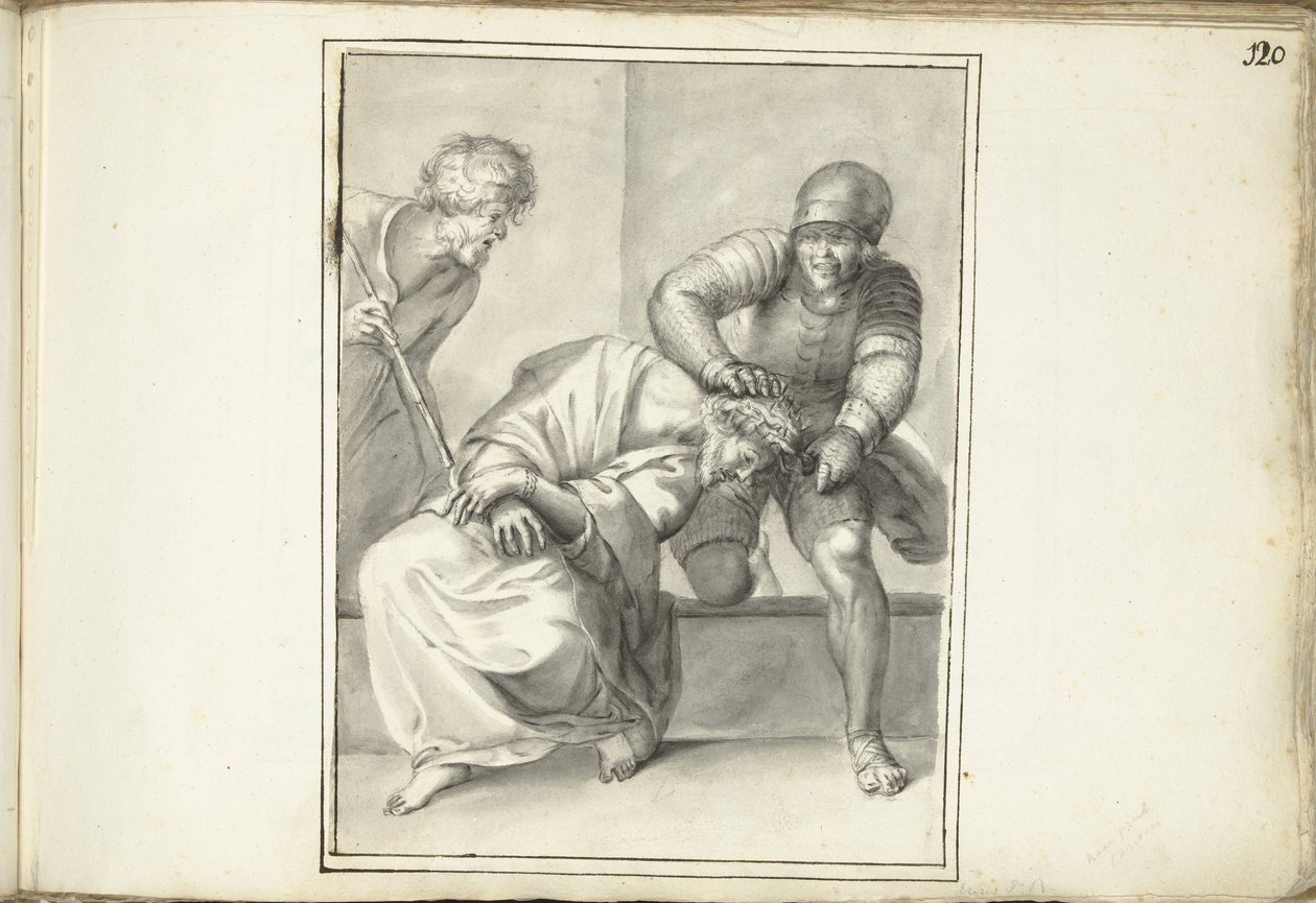Christus met doornen gekroond door Moses Ter Borch