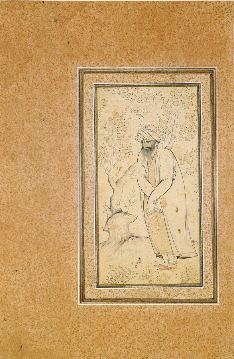Een staande derwisj door Muhammad Muhsin