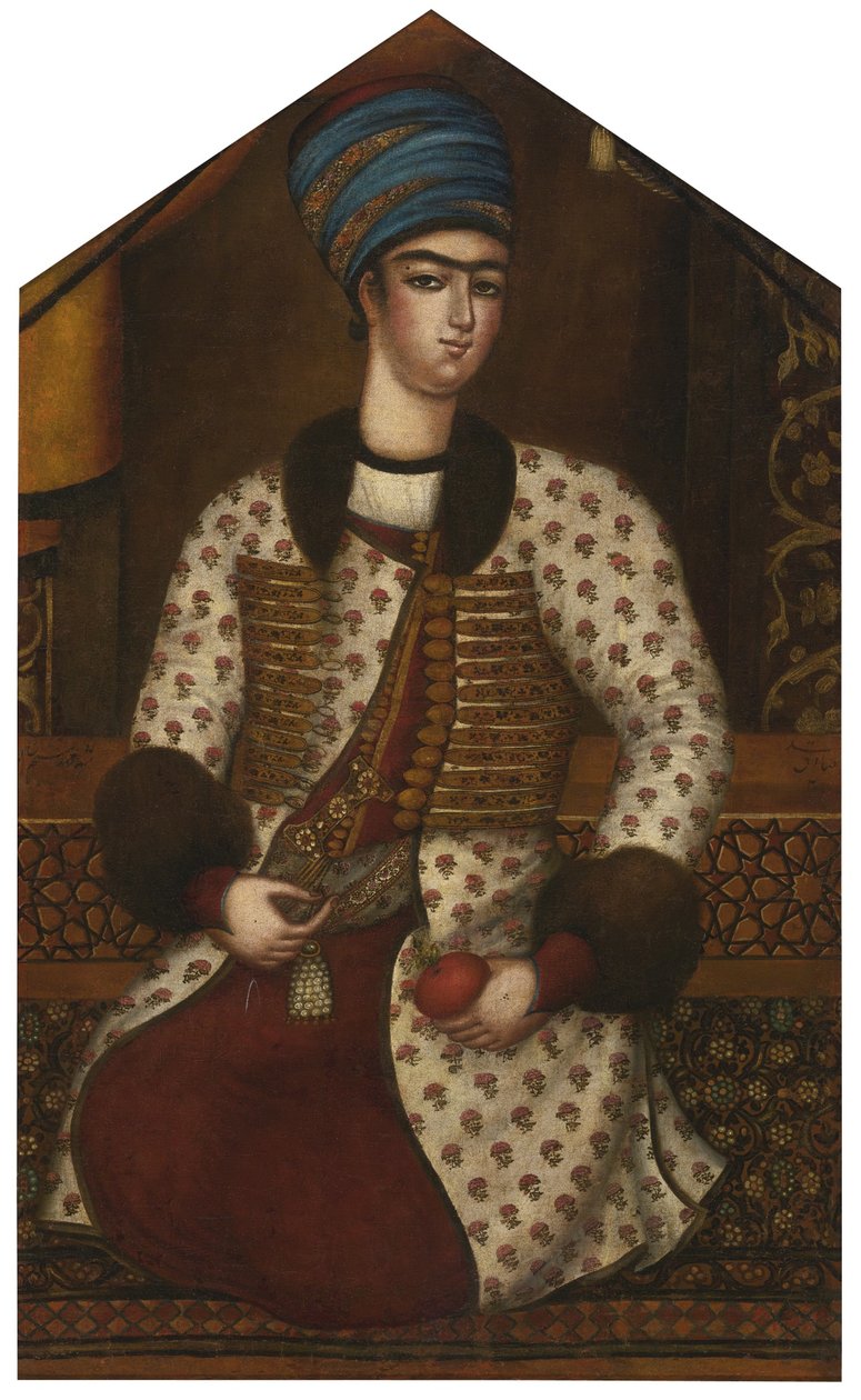 Portret van Rustam Khan Zand door Muhammad Sadiq