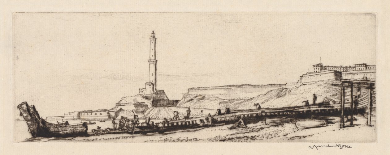 De Langterna, Genua door Muirhead Bone