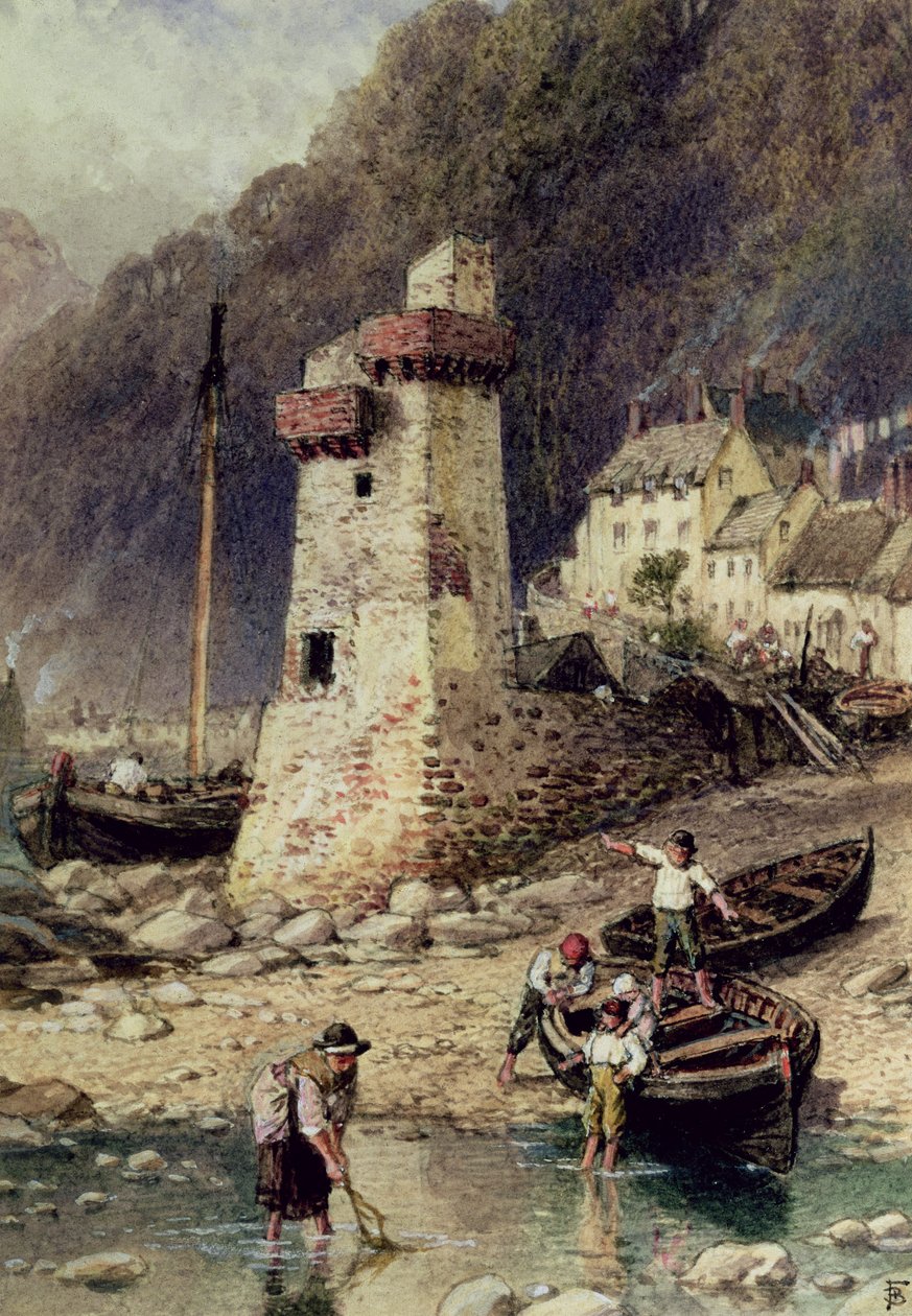 Lynmouth, Devonshire door Myles Birket Foster