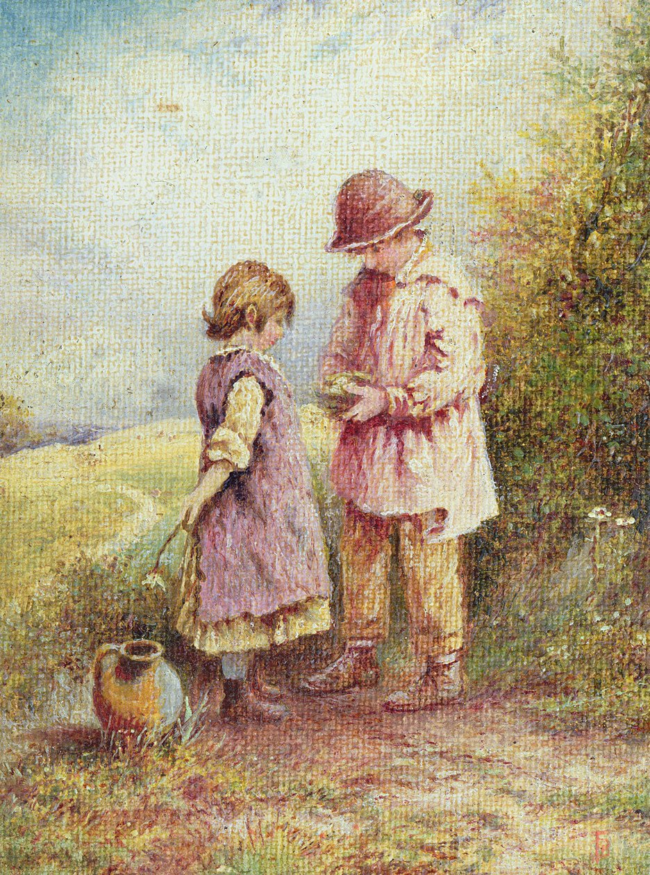Het Vogelnest door Myles Birket Foster