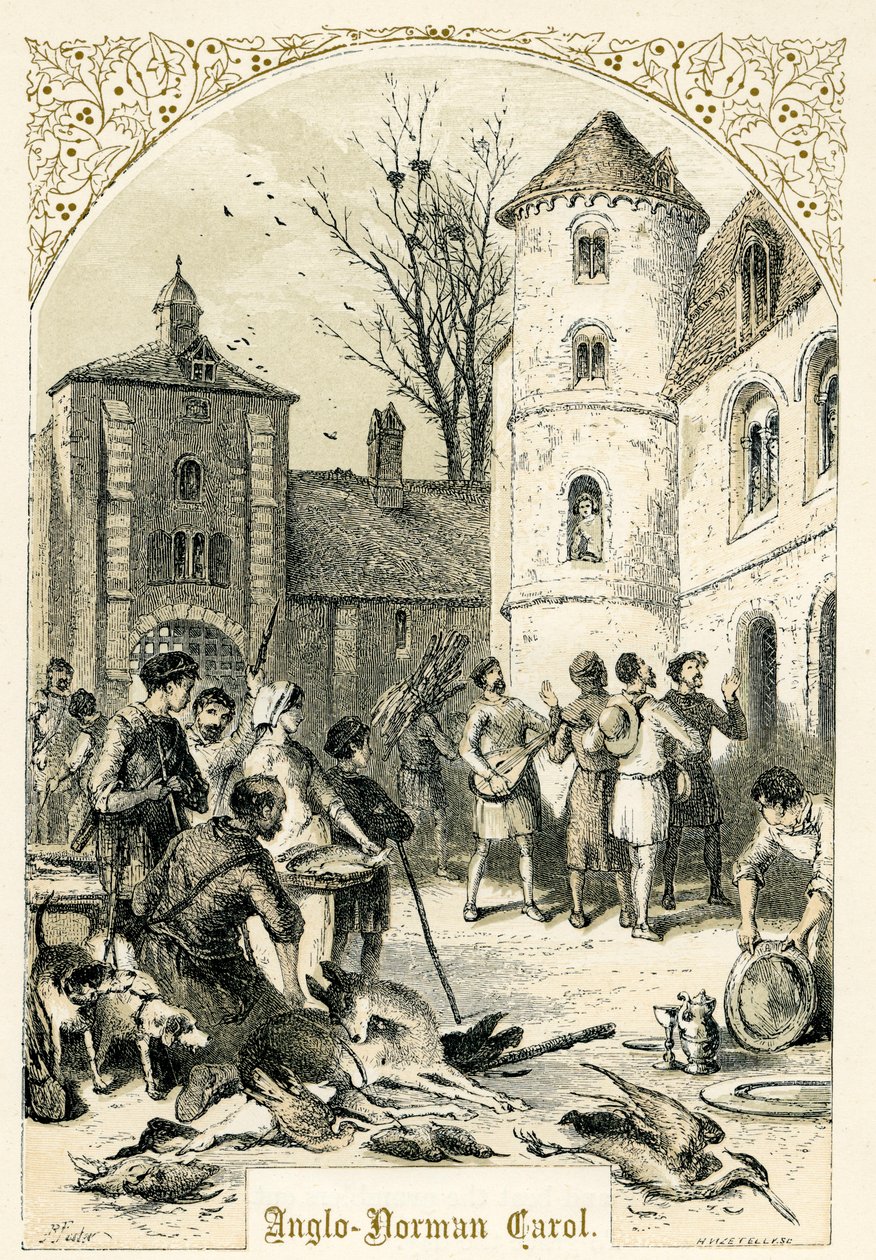 Anglo-Normandische Carol. door Myles Birket Foster