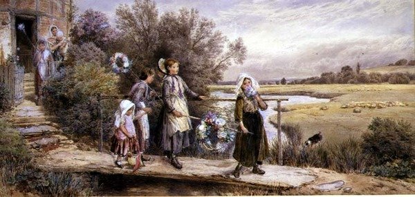 Naar de kermis door Myles Birket Foster