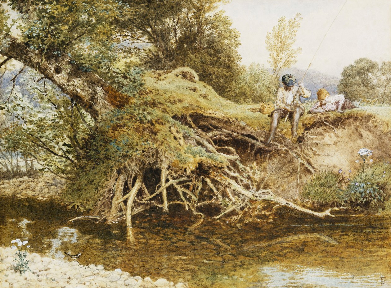 De jonge visser door Myles Birket Foster