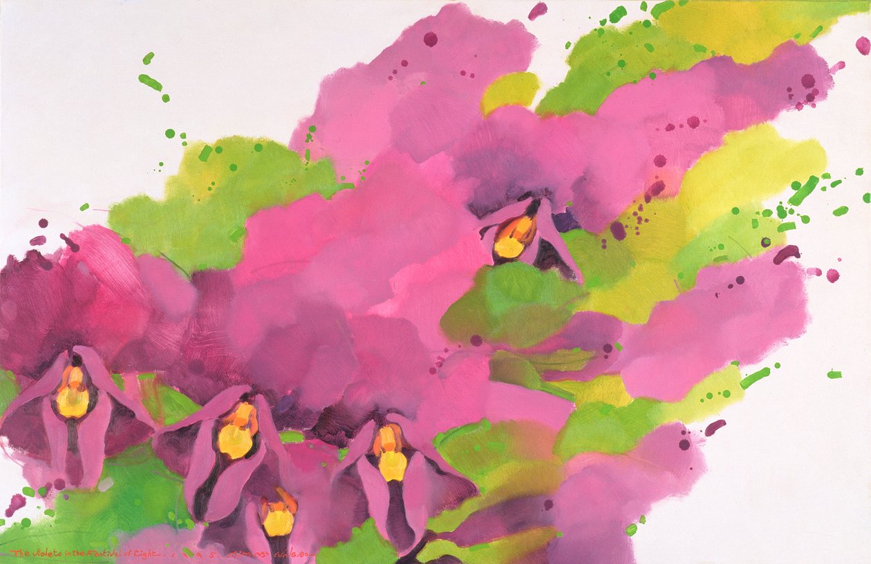 Viooltjes, 1995 door Myung Bo Sim