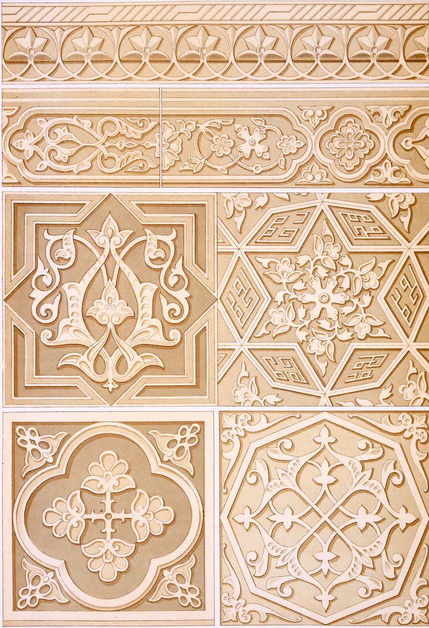 Pl 18 Architectonische Decoratie, 19e eeuw (folio) door N. Simakoff