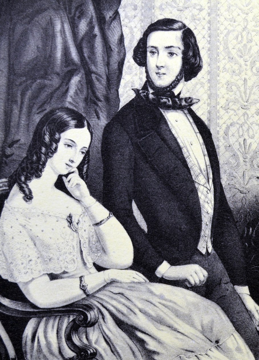 De ruzie van de geliefden door N. and Ives, J.M. Currier