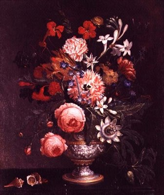 Stilleven (een van een paar) door N. Javrillard