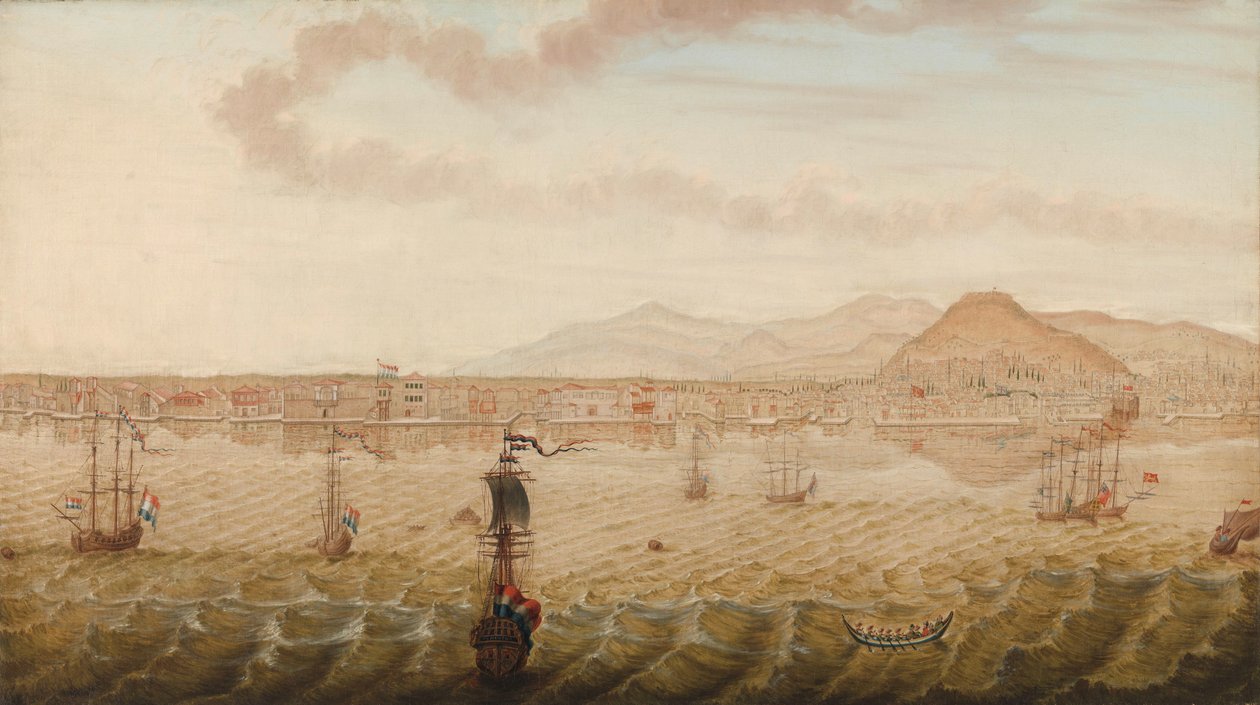 Uitzicht op Smyrna (Izmir) door N. Knop (signed by artist)