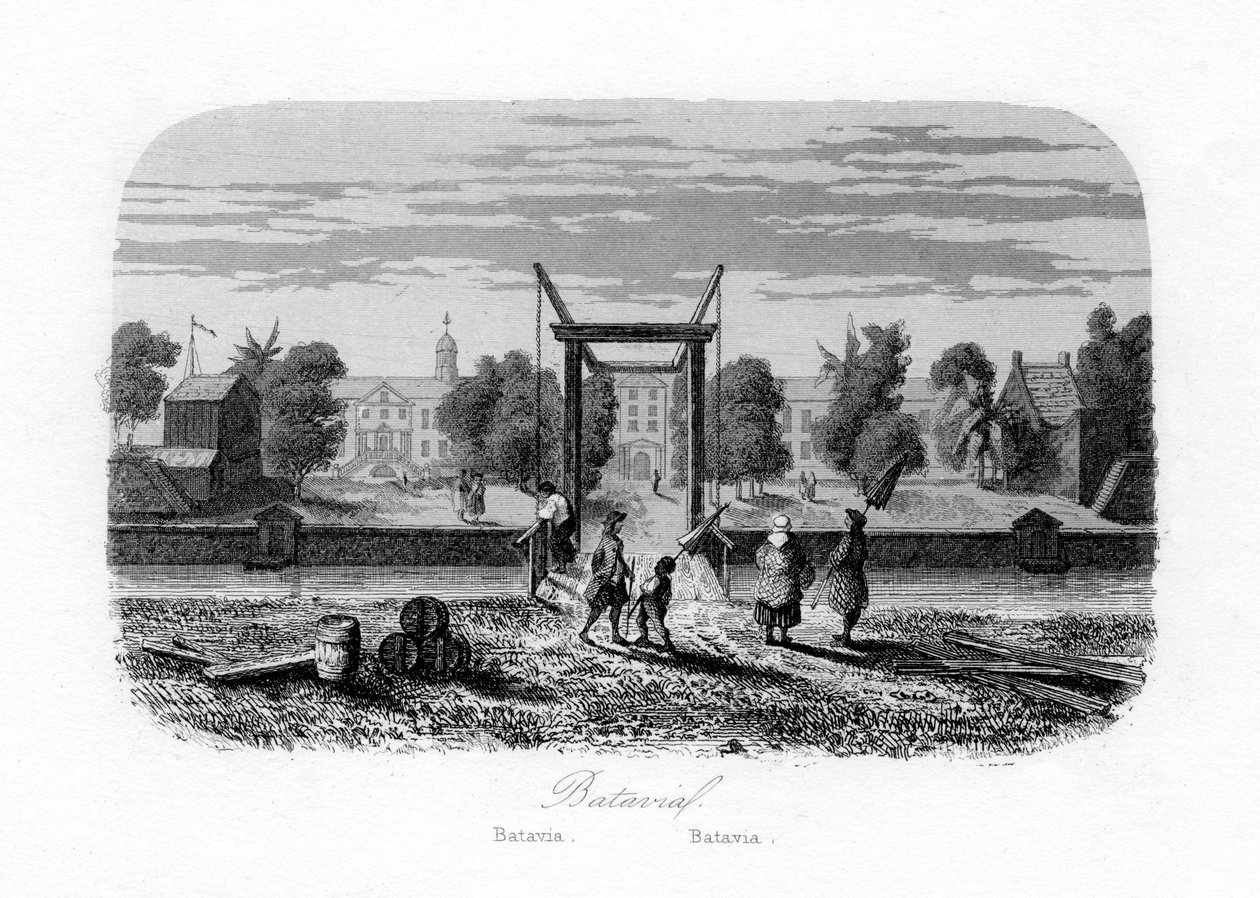 Batavia Jakarta, Indonesië, c1840 door N. Remond