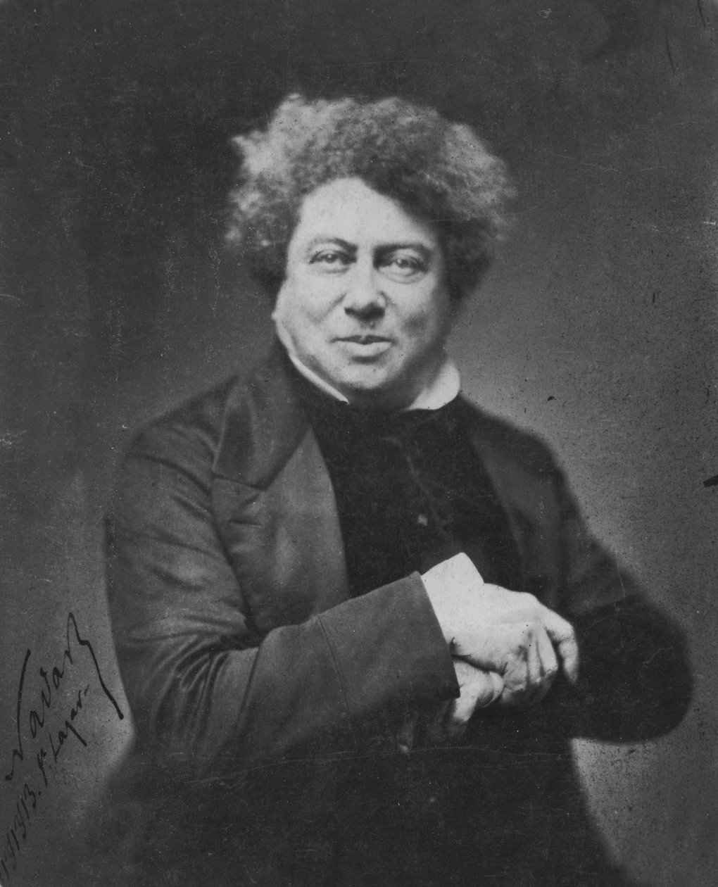 Portret van Alexandre Dumas, 1855 door Nadar