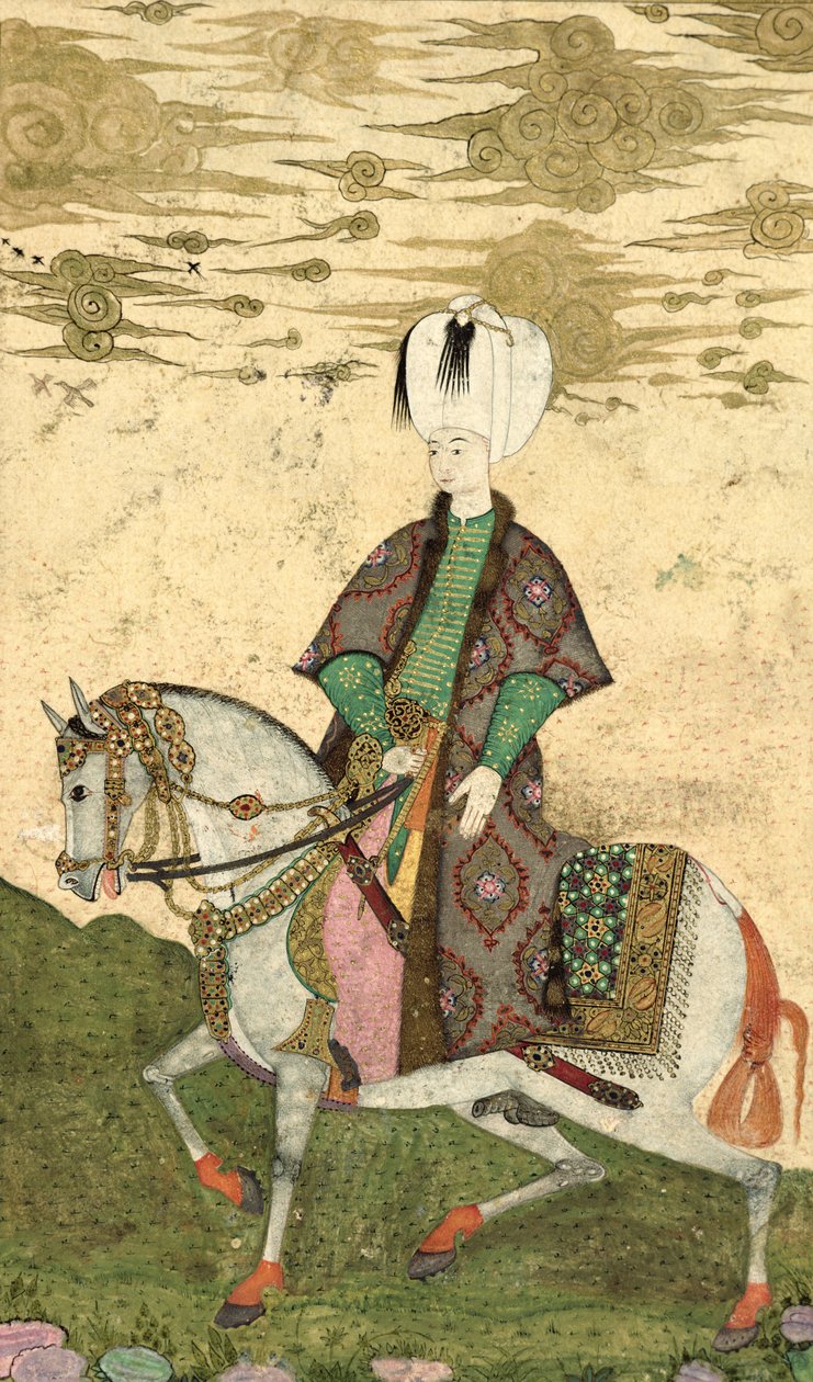 Ruiterportret van Sultan Osman II (1603-22) 1618 door Nakshi