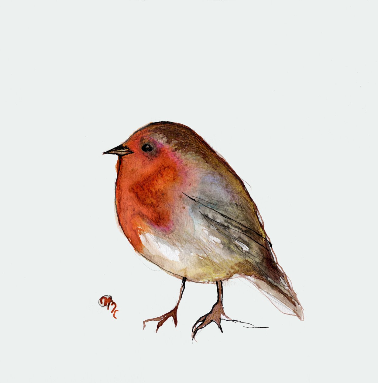 Dikke Roodborst, 2017 door Nancy Moniz Charalambous