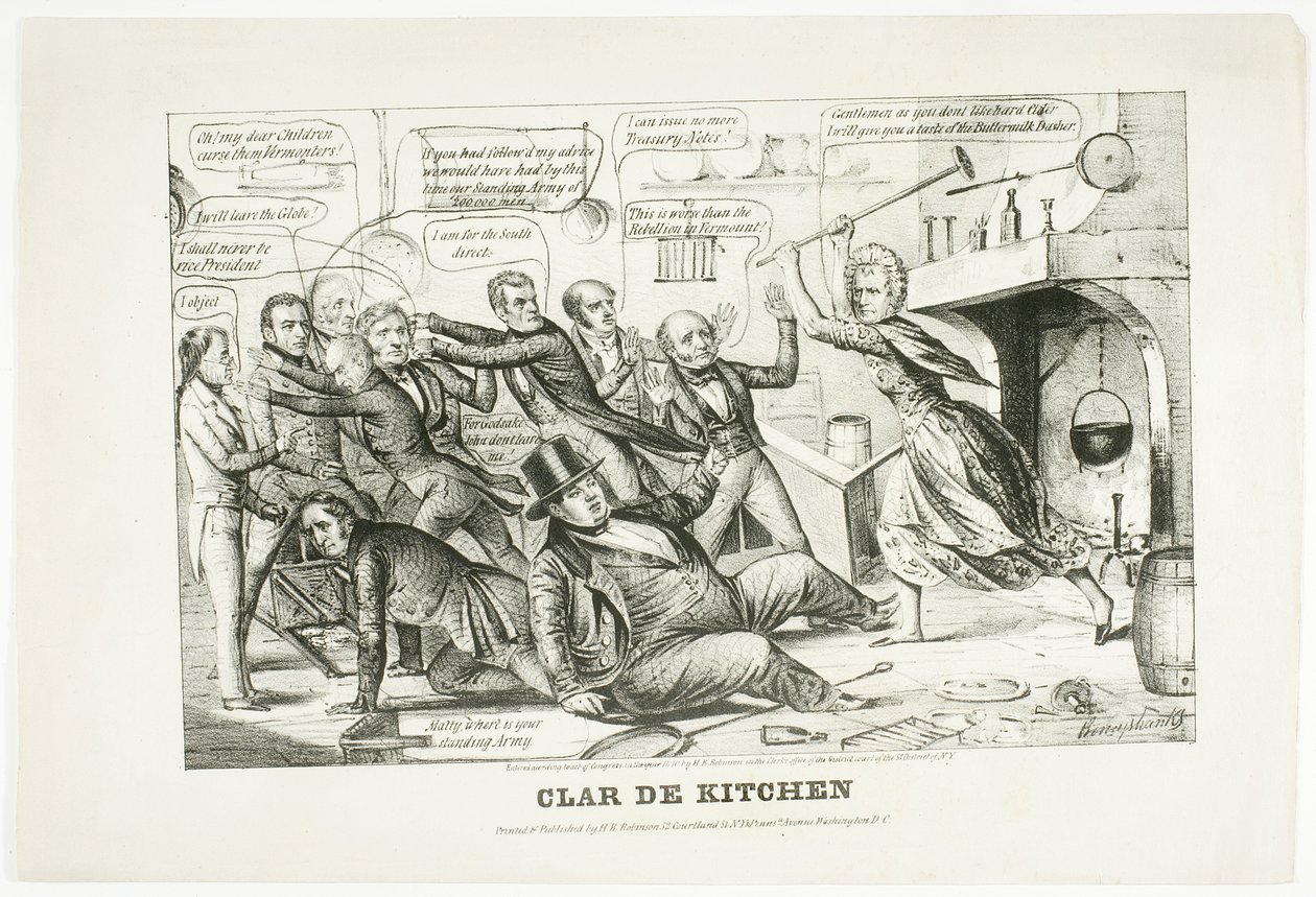 Clar de Kitchen, 1840 door Napoleon Sarony
