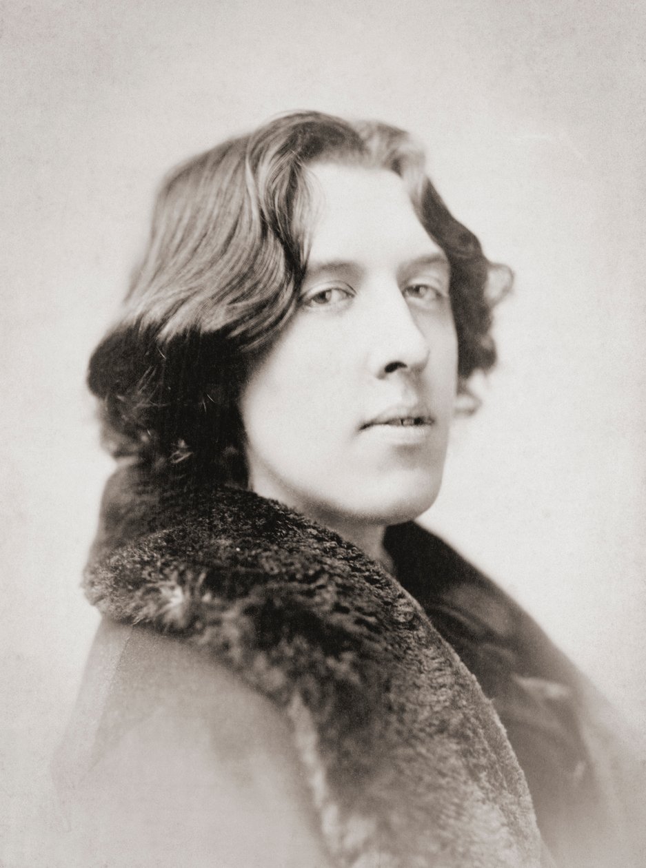 Oscar Wilde, begin jaren 1880 (zwart-wit foto) door Napoleon Sarony