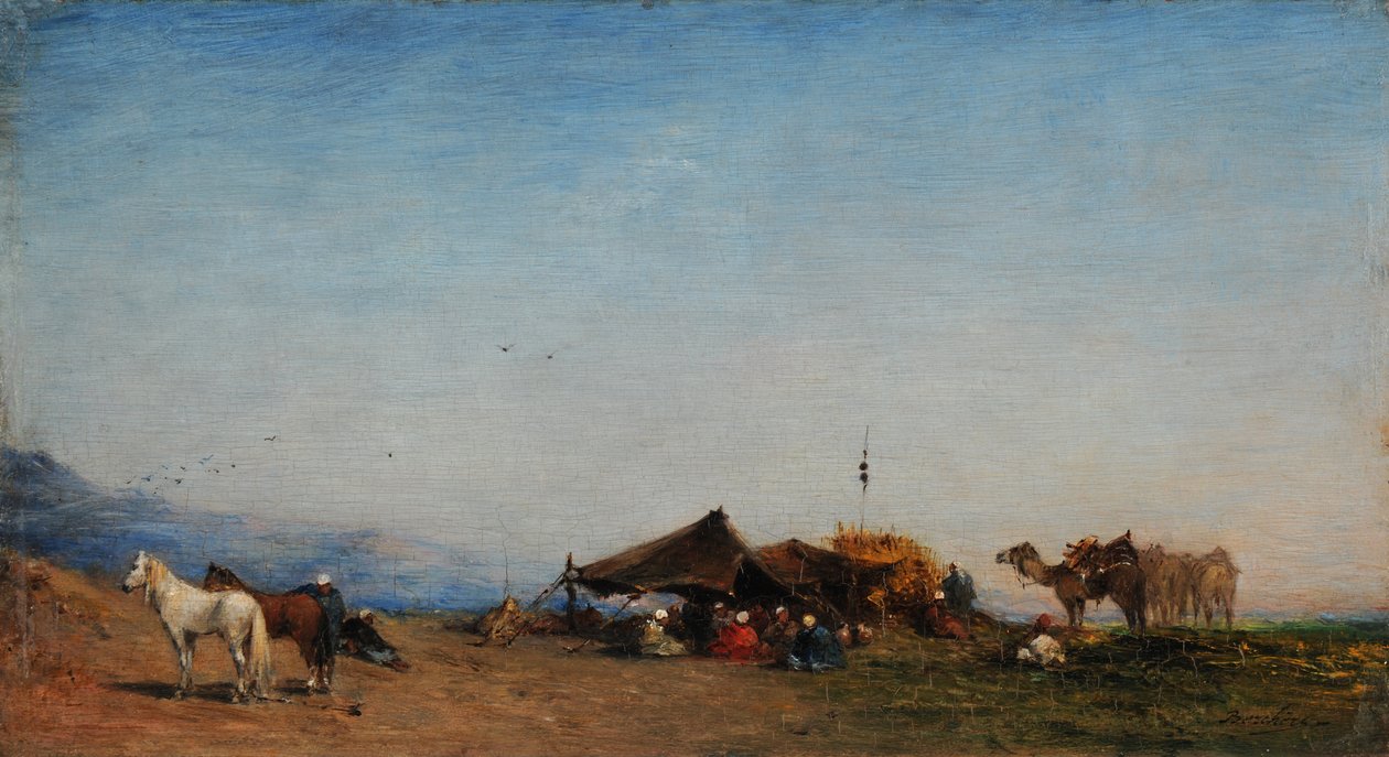 Arabisch kamp door Narcisse Berchere