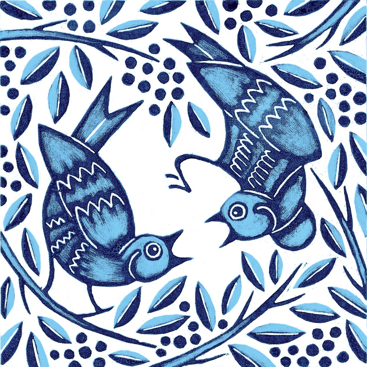 Blauwe vogels, 2010 door Nat Morley