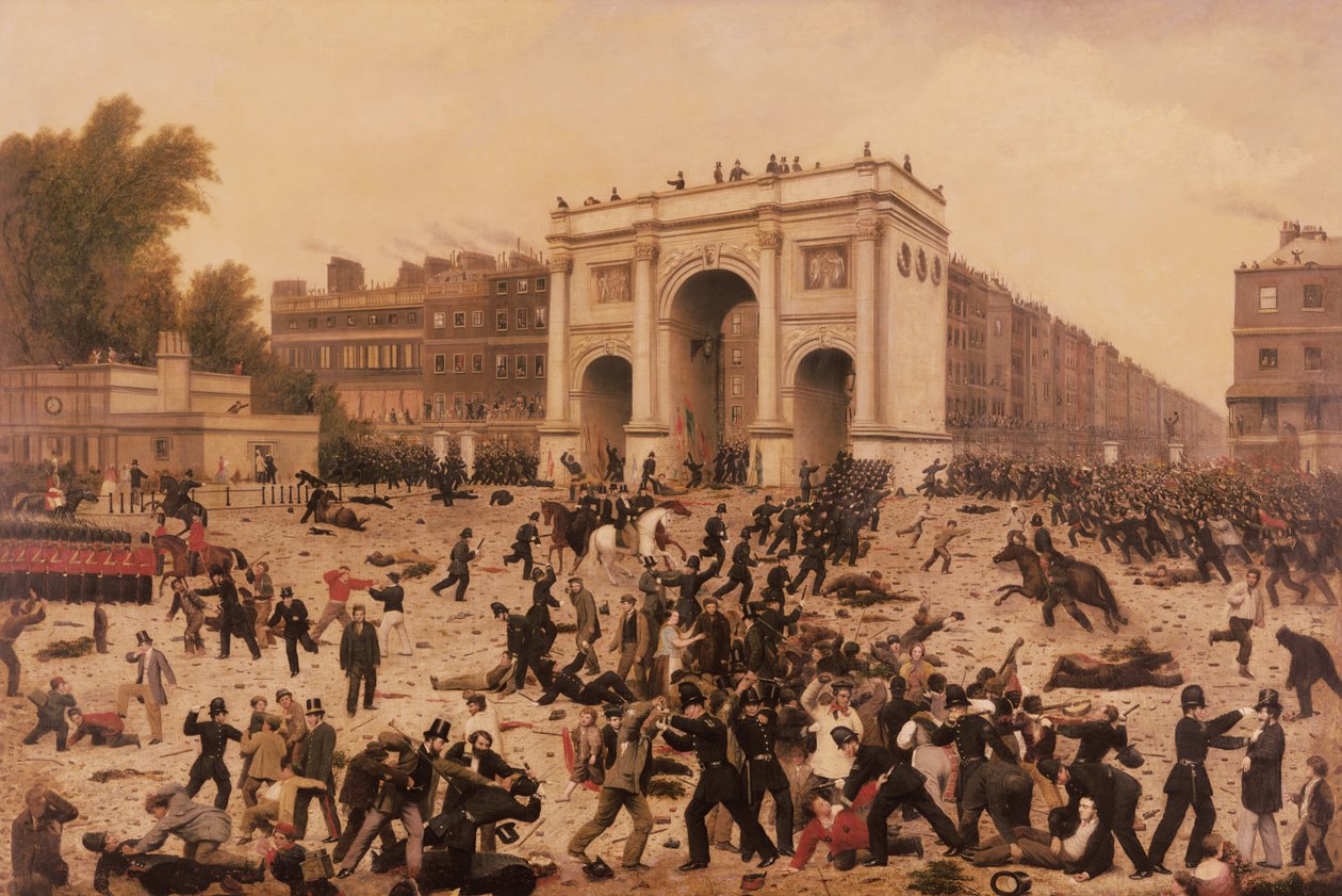 Manhood Suffrage Riots in Hyde Park, 1866 door Nathan Hughes