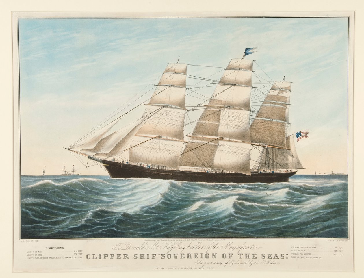 Clipper Schip door Nathaniel Currier