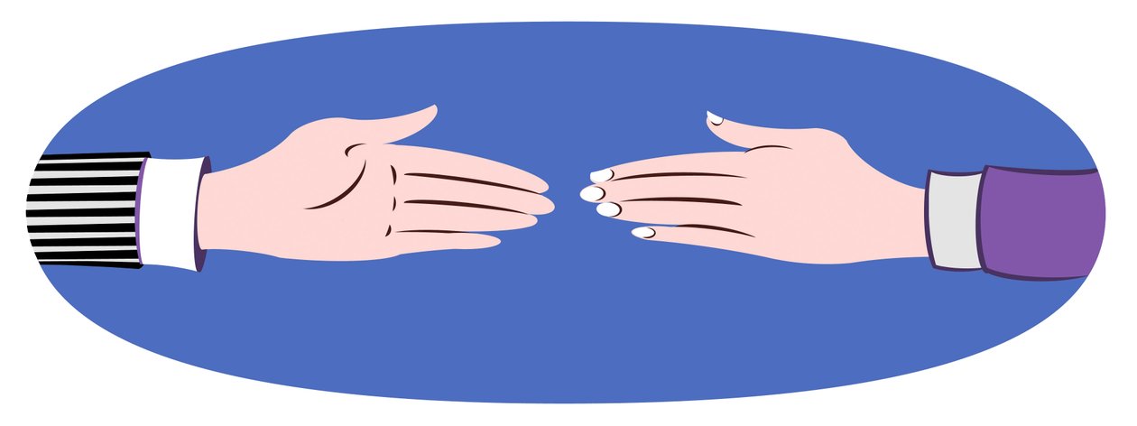 Handdruk - illustratie door Neale Osborne