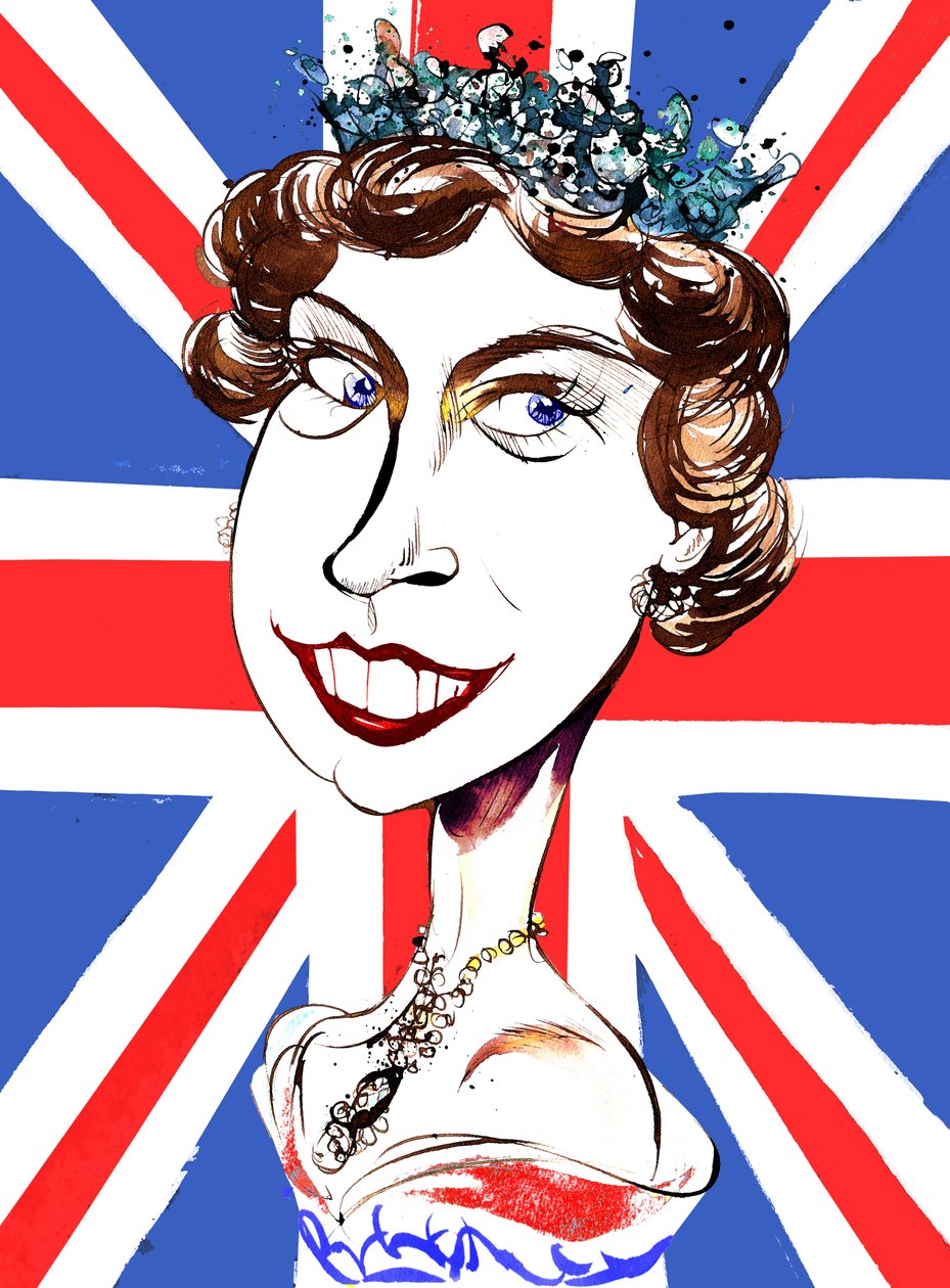 Koningin Elizabeth II, jong door Neale Osborne door Neale Osborne